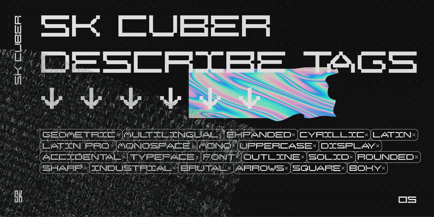 Ejemplo de fuente SK Cuber Expanded